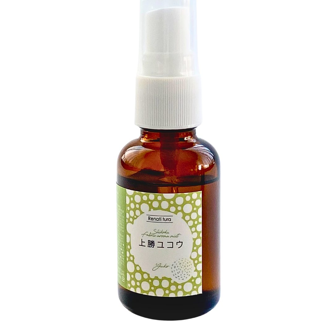 上勝ユコウファブリックアロマミスト 30ml|まるでジントニックのようなスッキリした香り |renati tura(レナーティトゥーラ)|徳島県 - 和精油のある暮らし