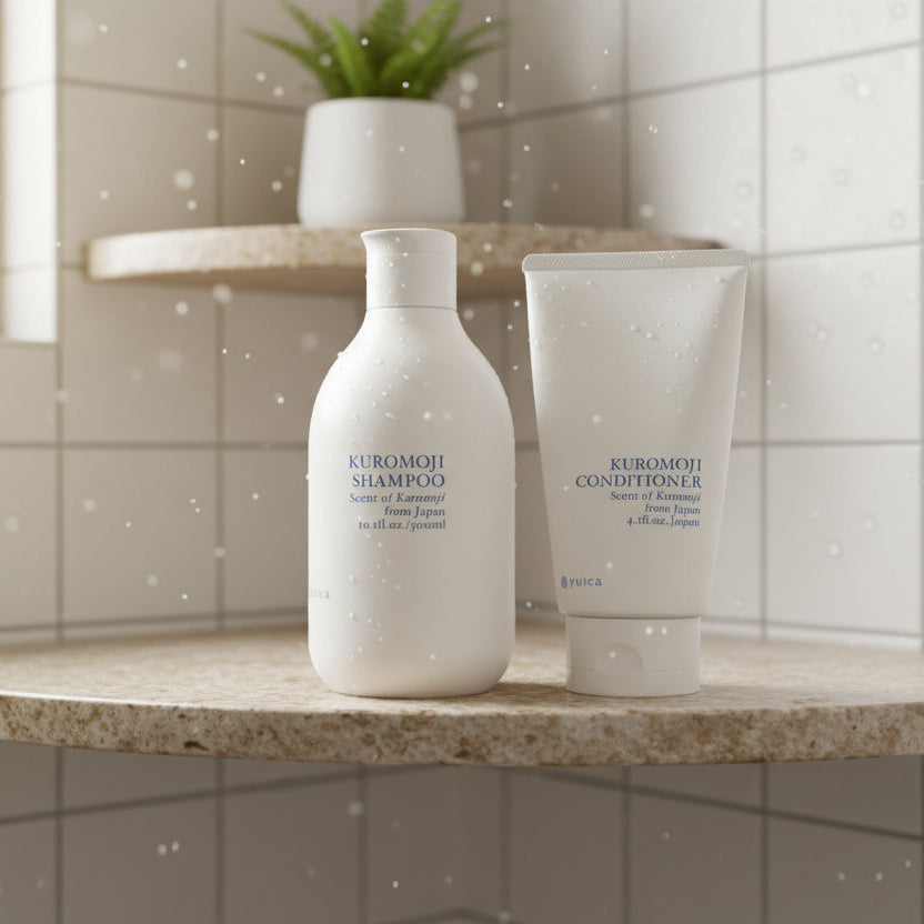 【リニューアル】ヘアシャンプー やすらぎの香り(クロモジベース)|佐渡ツバキと黒文字でお風呂タイムにアロマセラピー|yuica|岐阜県 - 和精油のある暮らし