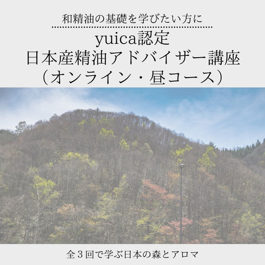 【昼コース】MUSE NESTオリジナルyuica認定 日本産精油アドバイザー講座(全3回・1回約3時間/認定資格取得レッスン) - 和精油のある暮らし