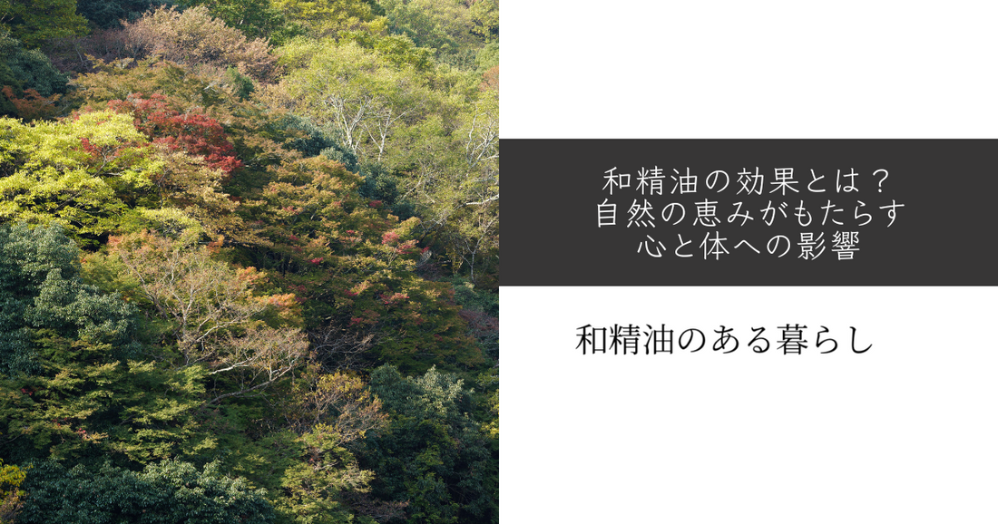 和精油の効果とは？自然の恵みがもたらす心と体への影響　和精油のある暮らしをかなえるブログ