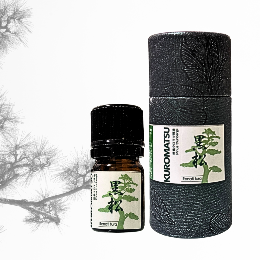 【限定生産】徳島産黒松精油３ml｜マツの清々しい香りがふわっと広がる  ｜和精油｜renati tura（レナーティトゥーラ）｜徳島県